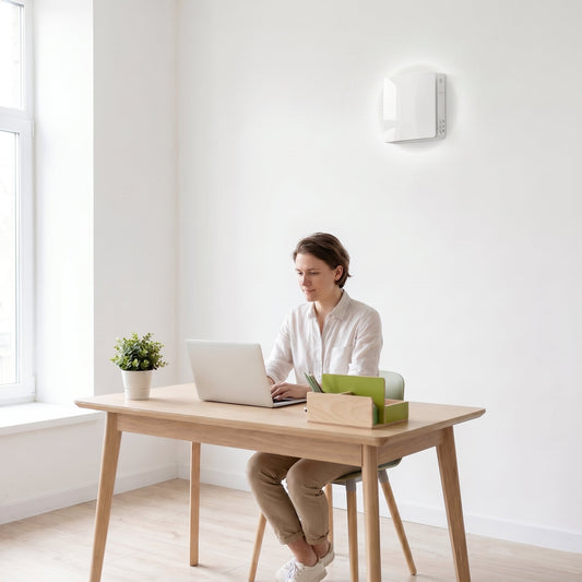 Arida Venti 110 WiFi romventilator montert på vegg