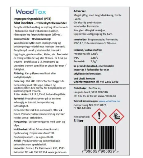 Universal insektmiddel - WoodTox 5 Liter