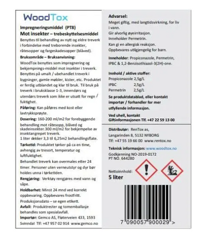 Universal insektmiddel - WoodTox 5 Liter