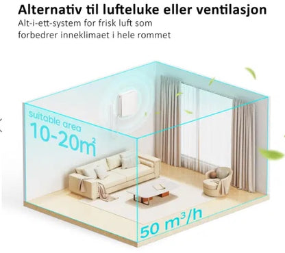 Romventilator - Arida Venti 160 WiFi stille - Hvit