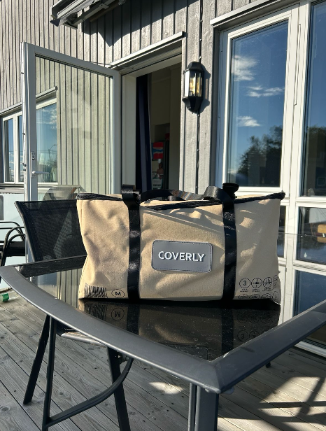 Coverly helårsbeskyttelse pakket i oppbevaringsbag