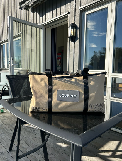 Coverly helårsbeskyttelse pakket i oppbevaringsbag